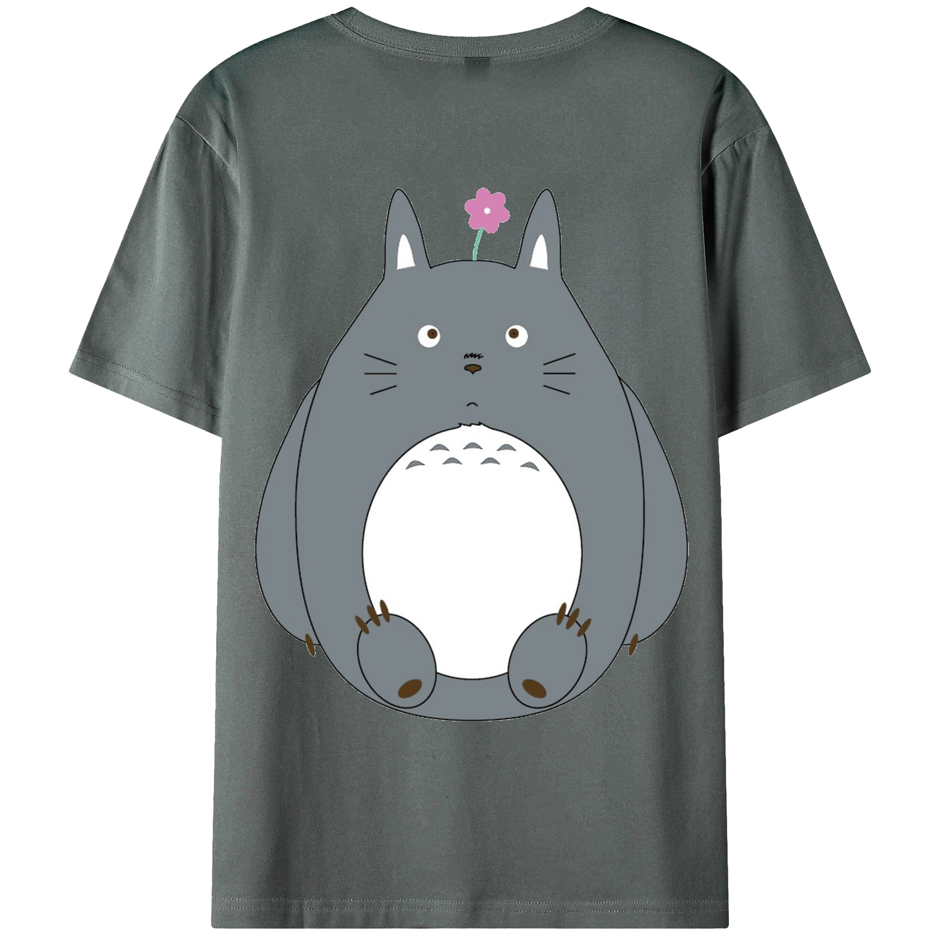 （画像用） となりのトトロ 草壁メイ 草壁サツキ My Neighbor Totoro Satsuki Kusakabe Mei Kusakabe 綿100％ メンズ半袖Tシャツ（バックプリント） 通気性